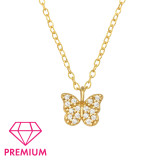 Butterfly - 925 Sterling Silver Kids Necklaces SD46027
