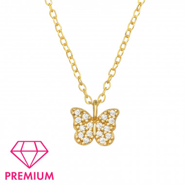 Butterfly - 925 Sterling Silver Kids Necklaces SD46027