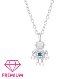 Robot - 925 Sterling Silver Kids Necklaces SD46030