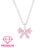 Bow - 925 Sterling Silver Kids Necklaces SD46034