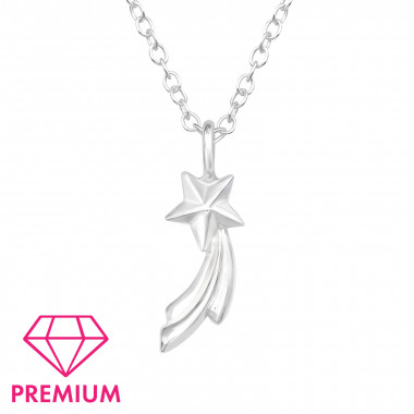 Shooting Star - 925 Sterling Silver Kids Necklaces SD46049