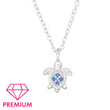 Turtle - 925 Sterling Silver Kids Necklaces SD46051