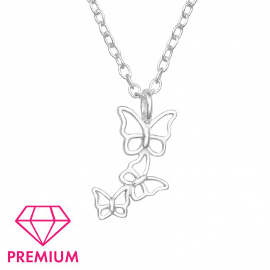 Butterfly - 925 Sterling Silver Kids Necklaces SD46053
