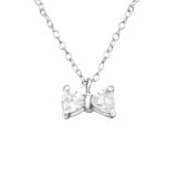 Bow - 925 Sterling Silver Kids Necklaces SD46142