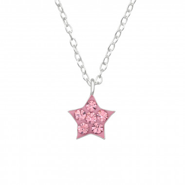 Star - 925 Sterling Silver Kids Necklaces SD46177