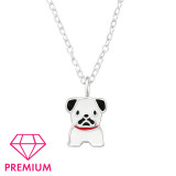 Pug Dog - 925 Sterling Silver Kids Necklaces SD46287