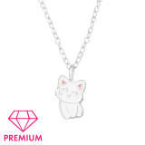 Cat - 925 Sterling Silver Kids Necklaces SD46288