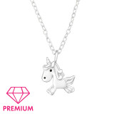 Unicorn - 925 Sterling Silver Kids Necklaces SD46290