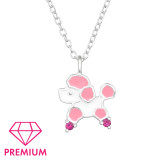 Poodle Dog - 925 Sterling Silver Kids Necklaces SD46414