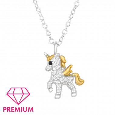 Unicorn - 925 Sterling Silver Kids Necklaces SD46479