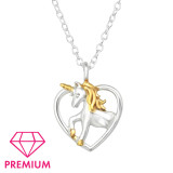 Unicorn Heart - 925 Sterling Silver Kids Necklaces SD46480