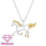 Horse - 925 Sterling Silver Kids Necklaces SD46481