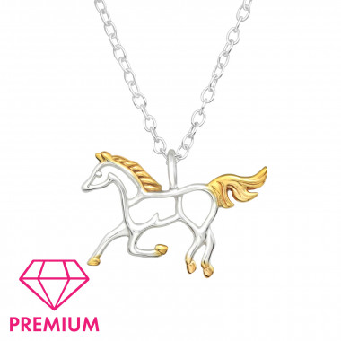 Horse - 925 Sterling Silver Kids Necklaces SD46481