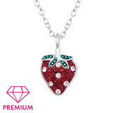 Strawberry - 925 Sterling Silver Kids Necklaces SD46783