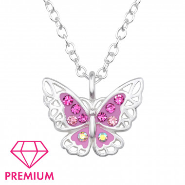 Butterfly - 925 Sterling Silver Kids Necklaces SD46784