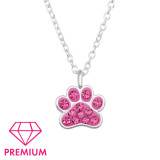 Paw Print - 925 Sterling Silver Kids Necklaces SD47644