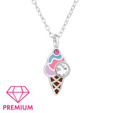 Ice Cream - 925 Sterling Silver Kids Necklaces SD47698