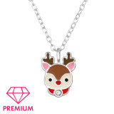 Reindeer - 925 Sterling Silver Kids Necklaces SD48926