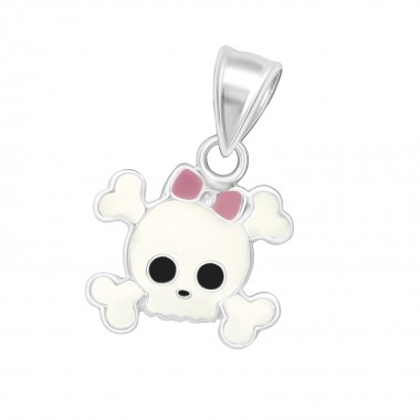 Skull - 925 Sterling Silver Kids Pendants SD11255