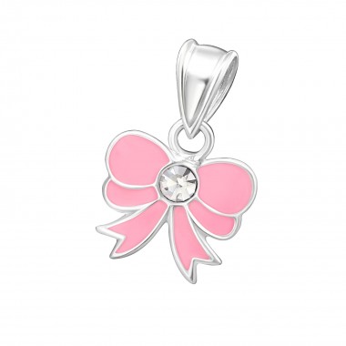 Bow - 925 Sterling Silver Kids Pendants SD13386