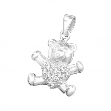 Teddy Bear - 925 Sterling Silver Kids Pendants SD2791