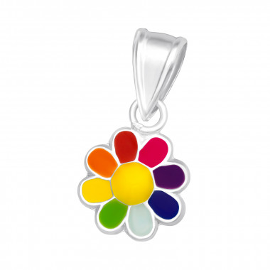 Flower - 925 Sterling Silver Kids Pendants SD36928