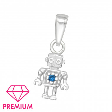 Robot - 925 Sterling Silver Kids Pendants SD46032