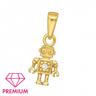 Robot - 925 Sterling Silver Kids Pendants SD46033