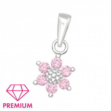 Flower - 925 Sterling Silver Kids Pendants SD46044