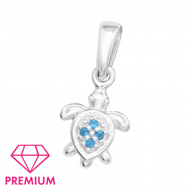 Turtle - 925 Sterling Silver Kids Pendants SD46063