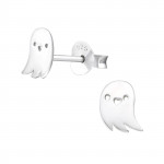 Ghost - 925 Sterling Silver Kids Plain Ear Studs SD17228