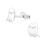 Ghost - 925 Sterling Silver Kids Plain Ear Studs SD17228