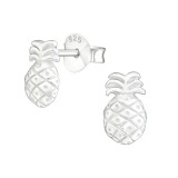 Pineapple - 925 Sterling Silver Kids Plain Ear Studs SD22291