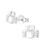 Crab - 925 Sterling Silver Kids Plain Ear Studs SD22314