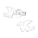 Dragon - 925 Sterling Silver Kids Plain Ear Studs SD23061