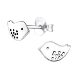 Bird - 925 Sterling Silver Kids Plain Ear Studs SD24838