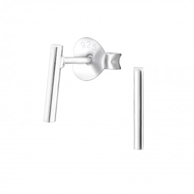 Long - 925 Sterling Silver Kids Plain Ear Studs SD26182