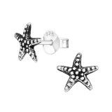 Starfish - 925 Sterling Silver Kids Plain Ear Studs SD27471