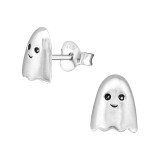 Ghost - 925 Sterling Silver Kids Plain Ear Studs SD28244