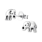 Elephant - 925 Sterling Silver Kids Plain Ear Studs SD28245