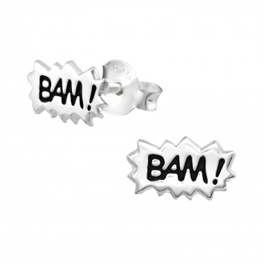 Bam! - 925 Sterling Silver Kids Plain Ear Studs SD31990