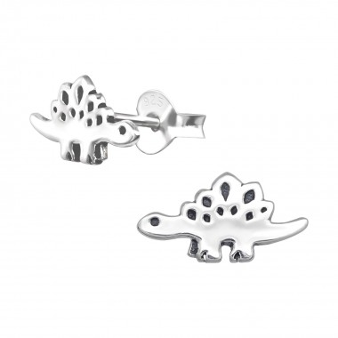 Dinosaur - 925 Sterling Silver Kids Plain Ear Studs SD36689