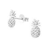 Pineapple - 925 Sterling Silver Kids Plain Ear Studs SD37340