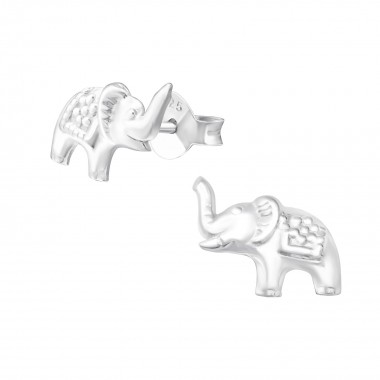 Elephant - 925 Sterling Silver Kids Plain Ear Studs SD37347
