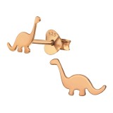 Dinosaur - 925 Sterling Silver Kids Plain Ear Studs SD39834