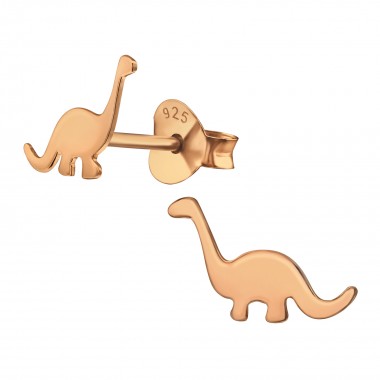 Dinosaur - 925 Sterling Silver Kids Plain Ear Studs SD39834