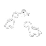 Dinosaur - 925 Sterling Silver Kids Plain Ear Studs SD41520