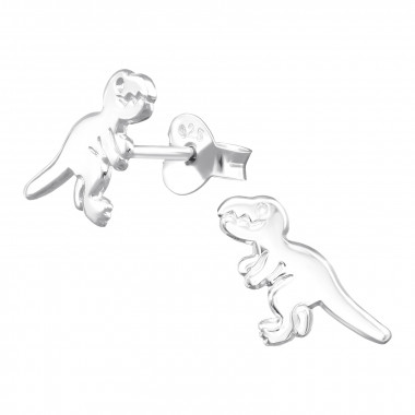 Dinosaur - 925 Sterling Silver Kids Plain Ear Studs SD42963