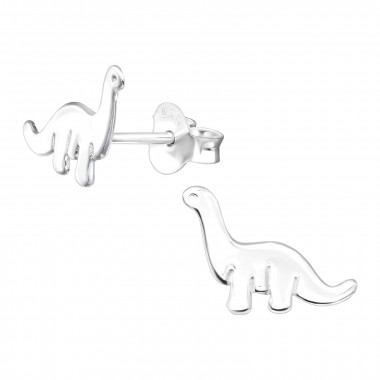 Dinosaur - 925 Sterling Silver Kids Plain Ear Studs SD42964