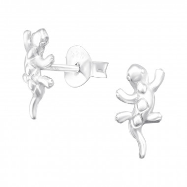 Lizard - 925 Sterling Silver Kids Plain Ear Studs SD43109